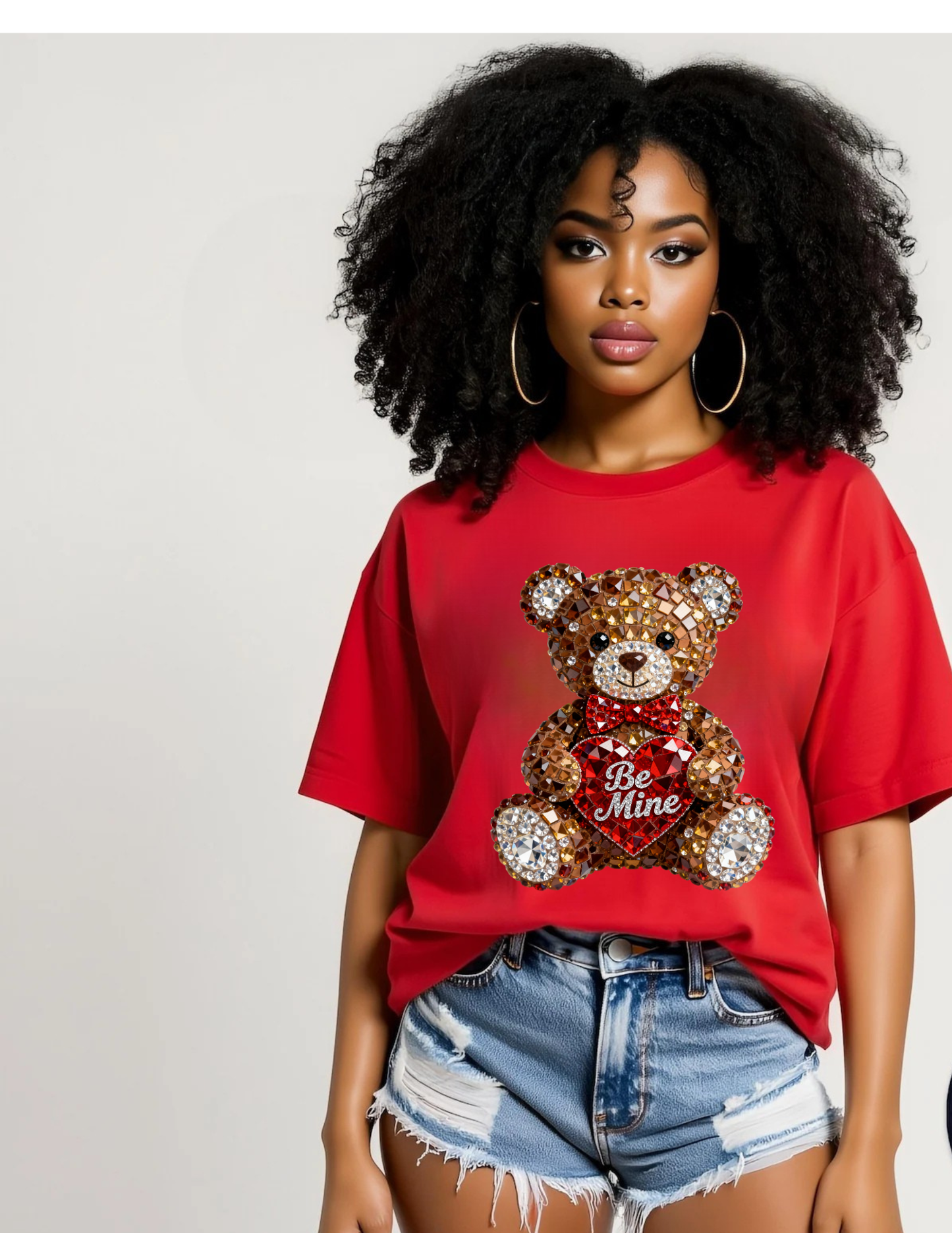 Valentine’s Day Rhinestone Ilusion Tshirts