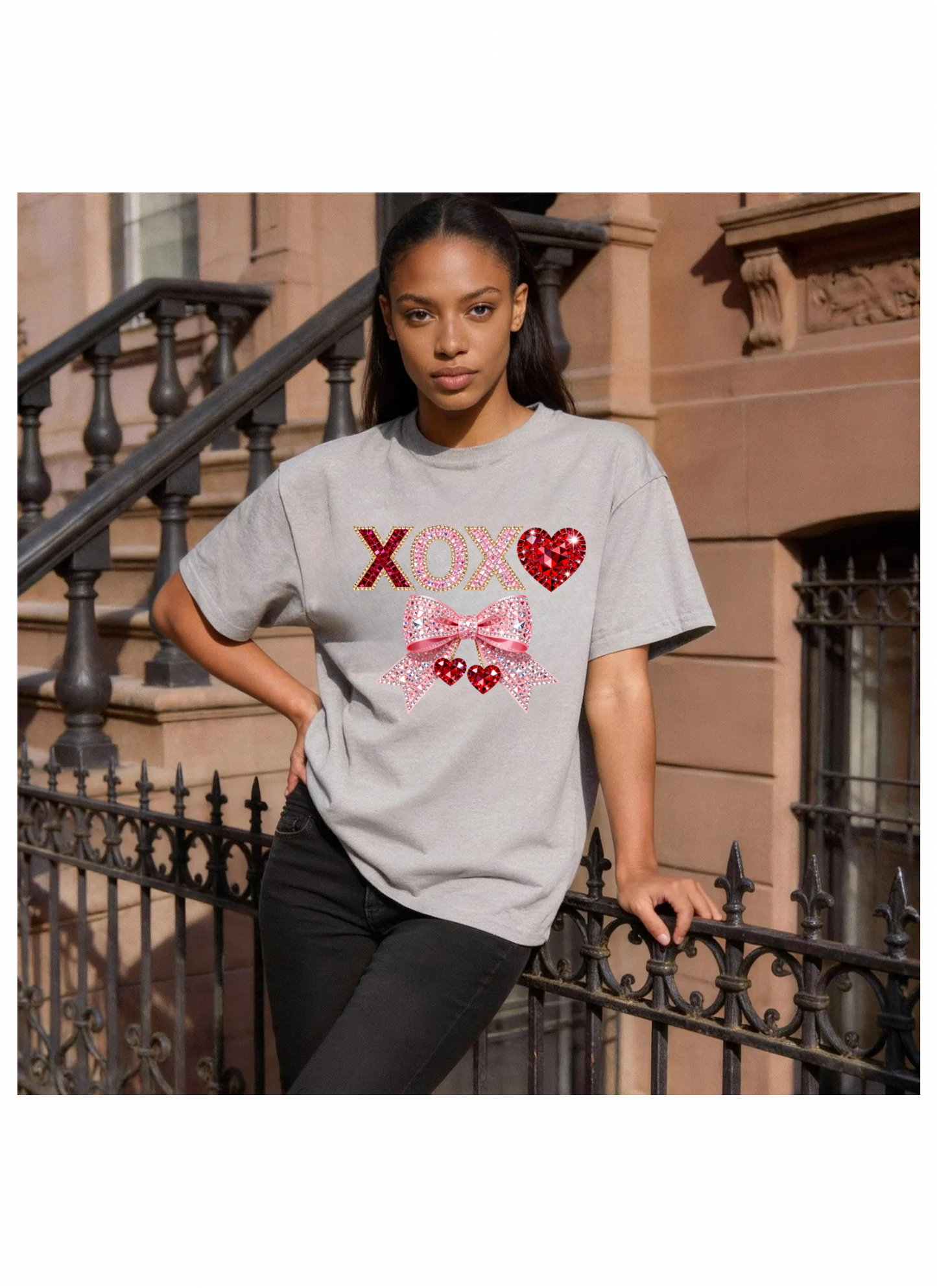 Valentine’s Day Rhinestone Illusion Tshirts