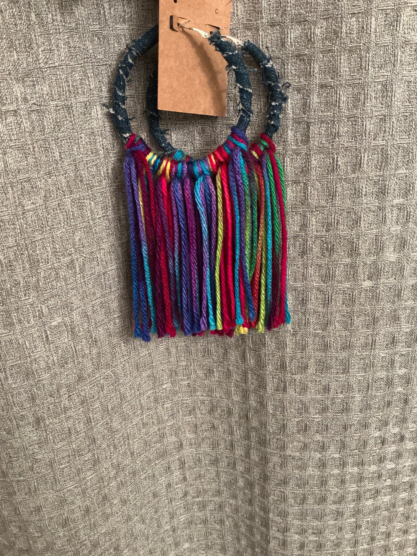 Denim Tassel Yarn Hoops ( various styles)