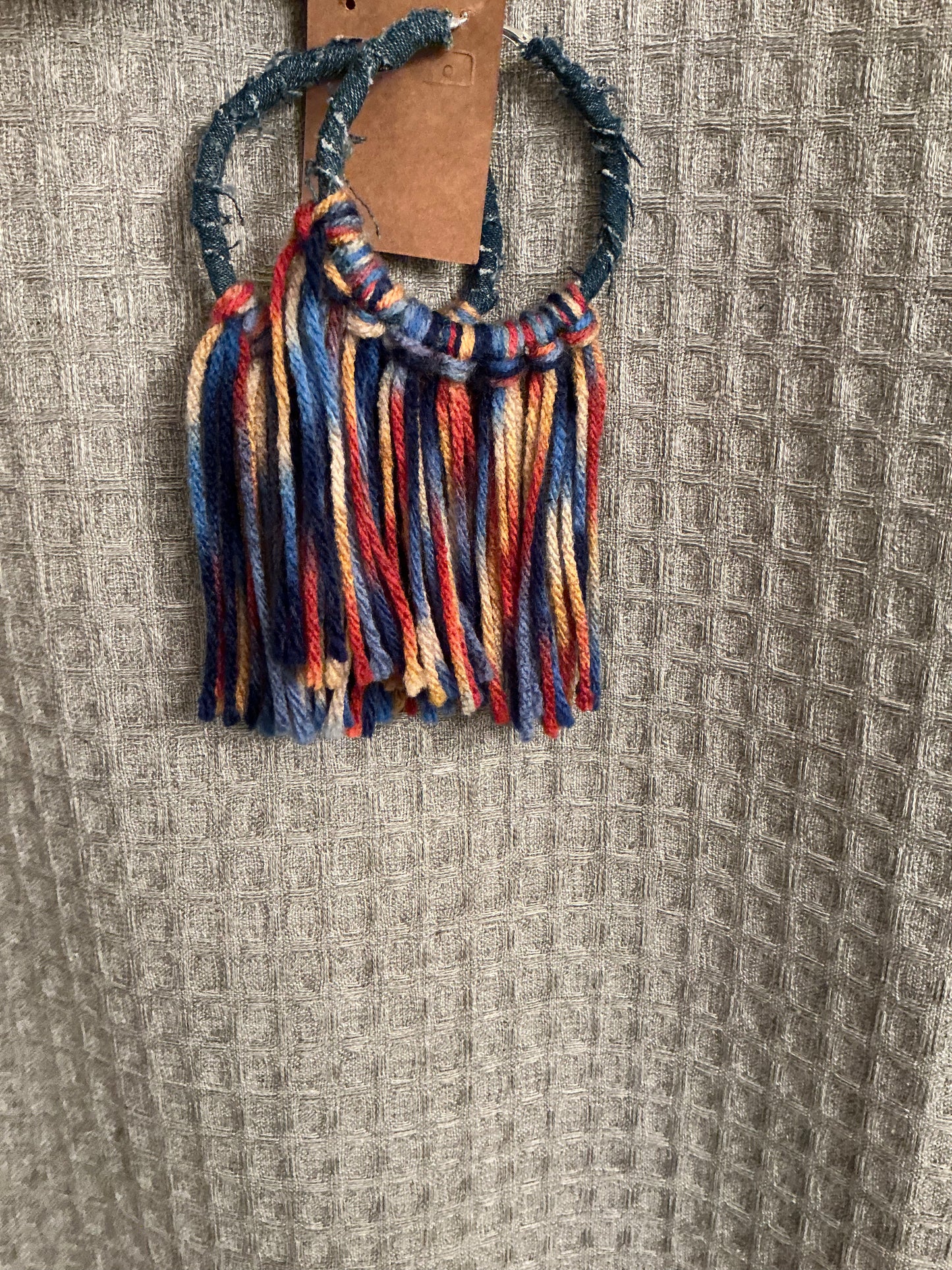 Denim Tassel Yarn Hoops ( various styles)