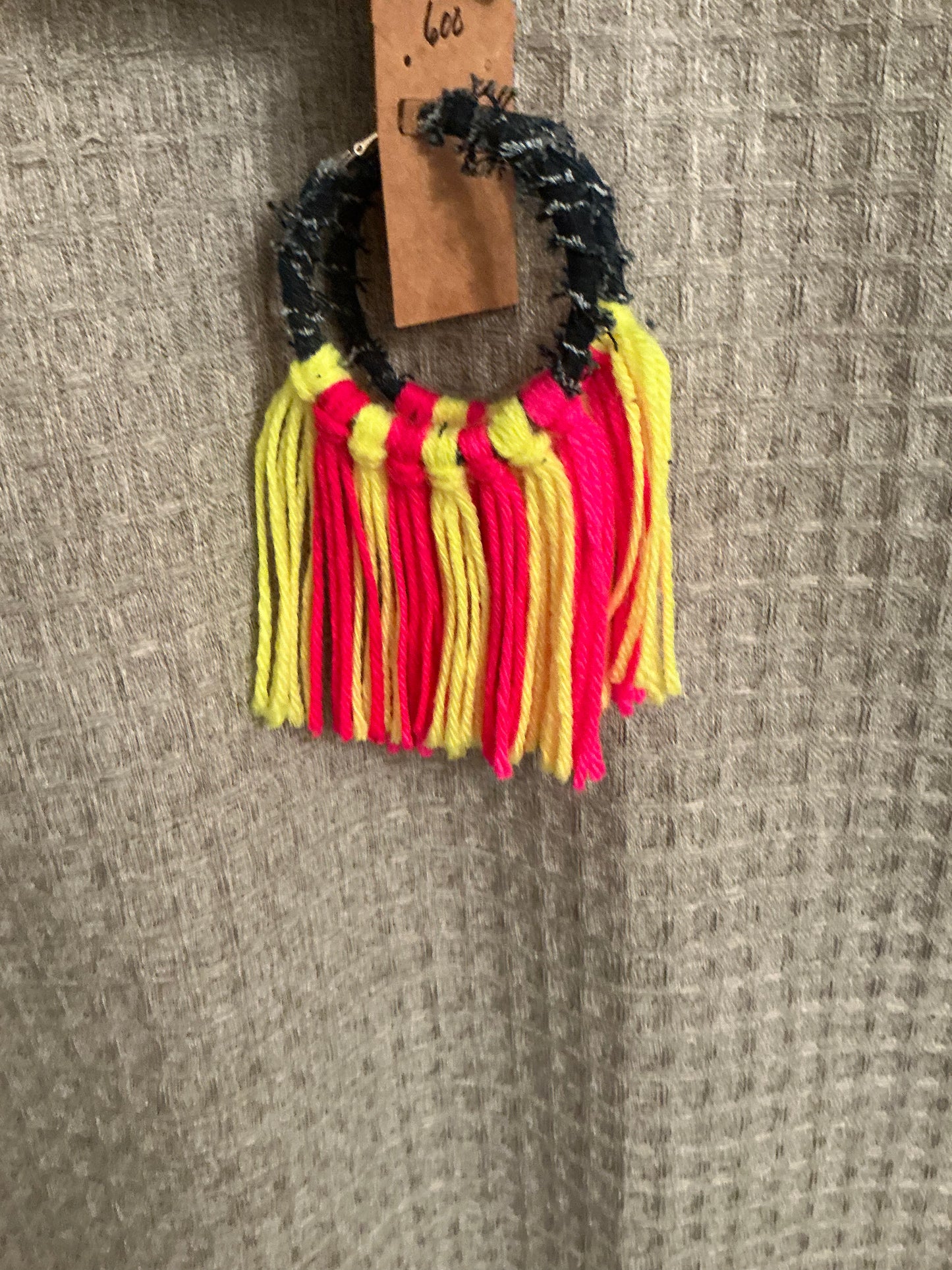Denim Tassel Yarn Hoops ( various styles)