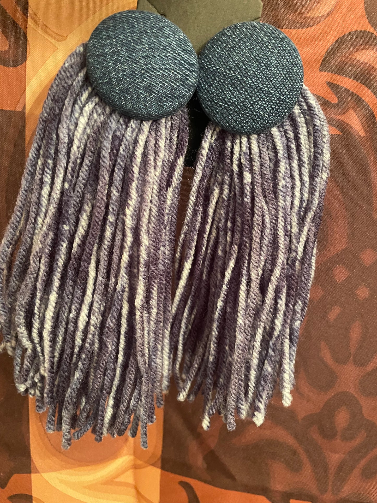 Button Yarn Earrings- Click for more styles