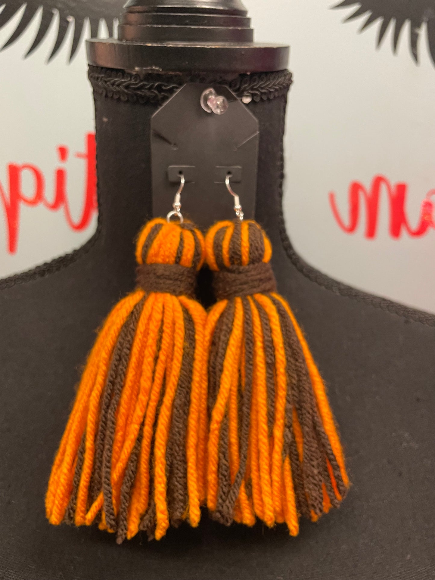 Camo Yarn Earrings