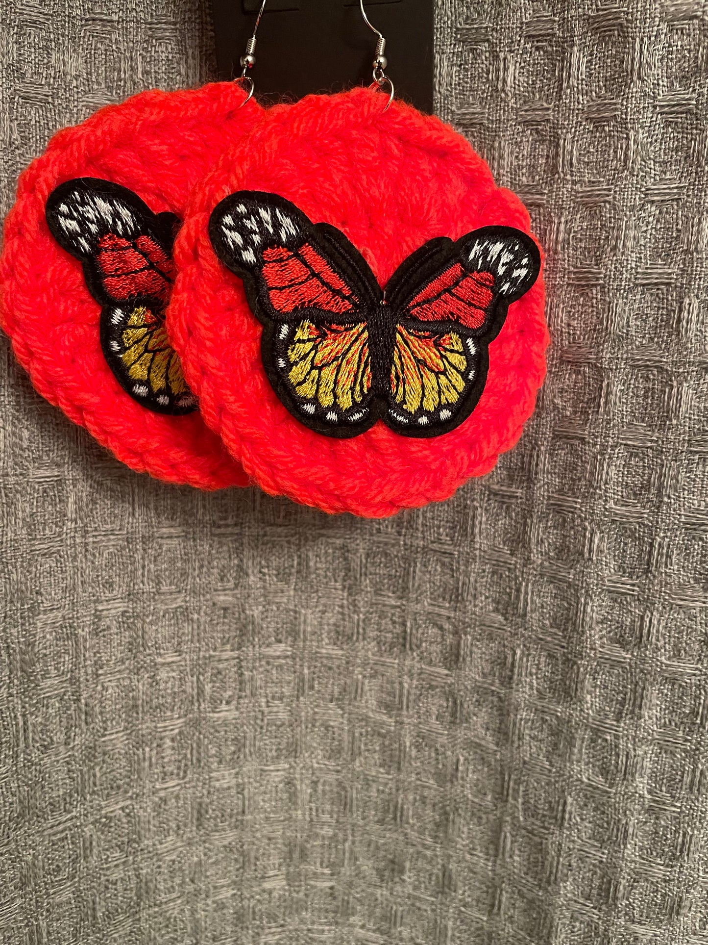 Blue Butterfly Crochet 🧶Earrings