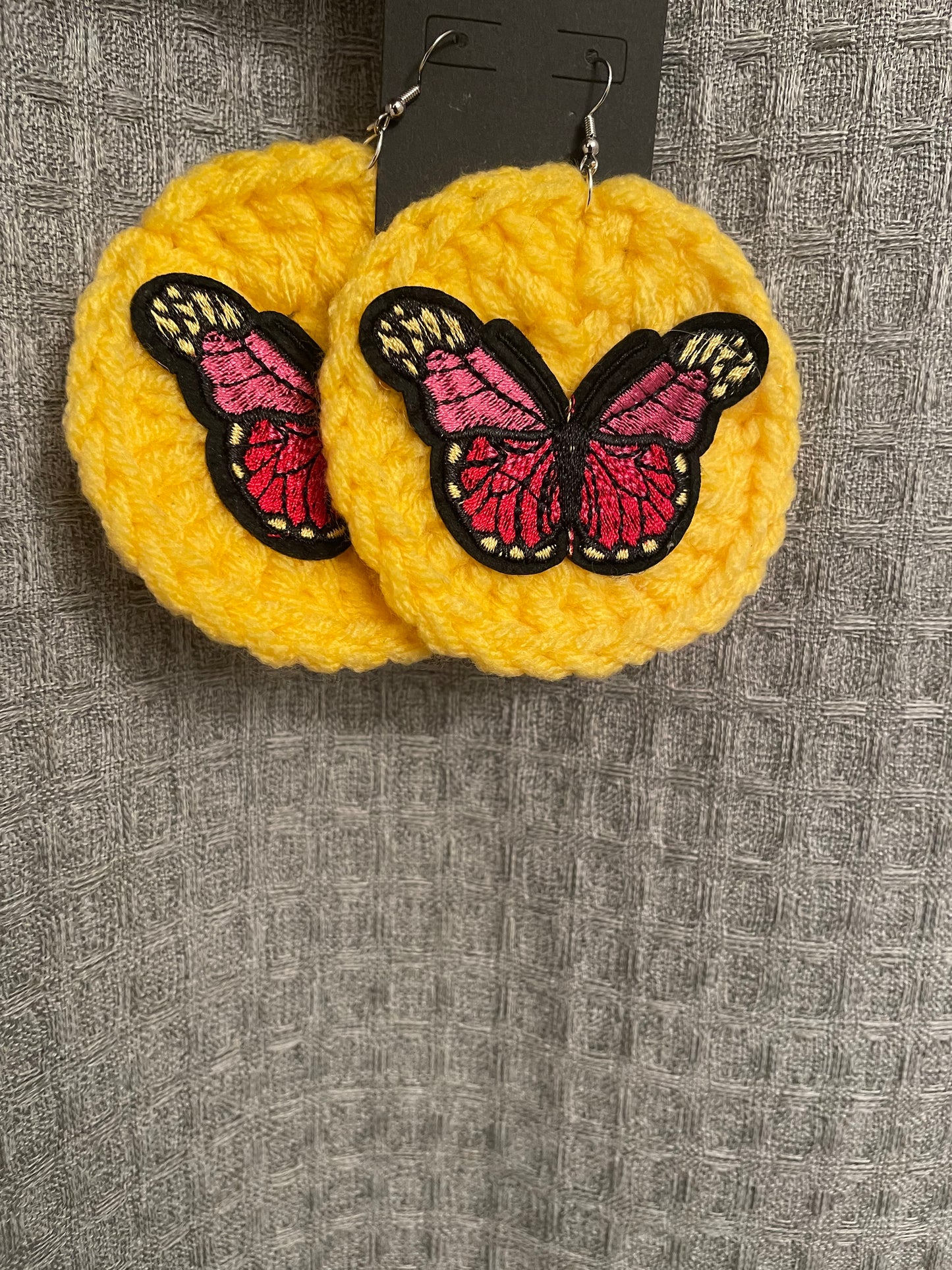 Blue Butterfly Crochet 🧶Earrings