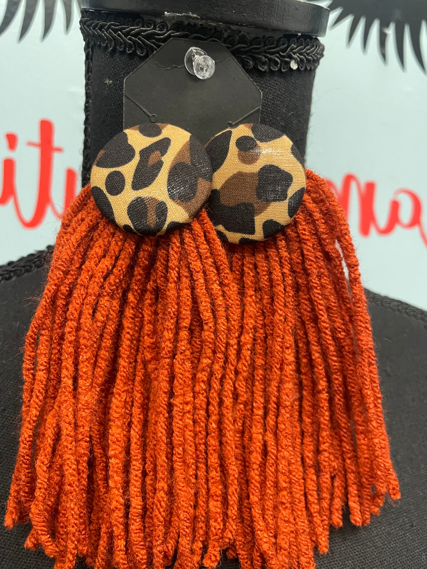 Button Yarn Earrings- Click for more styles