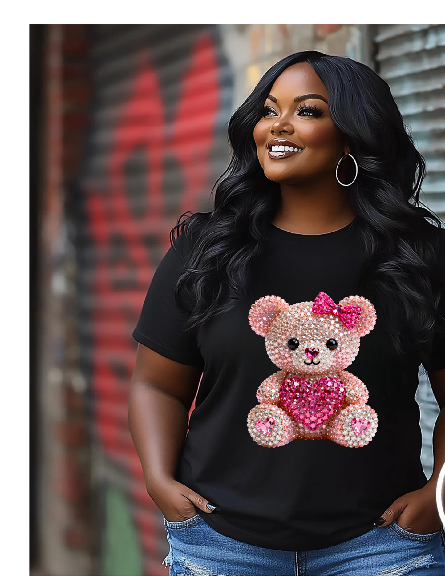 Valentine’s Day Rhinestone Illusion  Tshirts