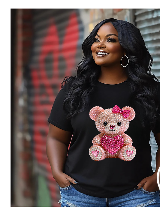 Valentine’s Day Rhinestone Illusion  Tshirts