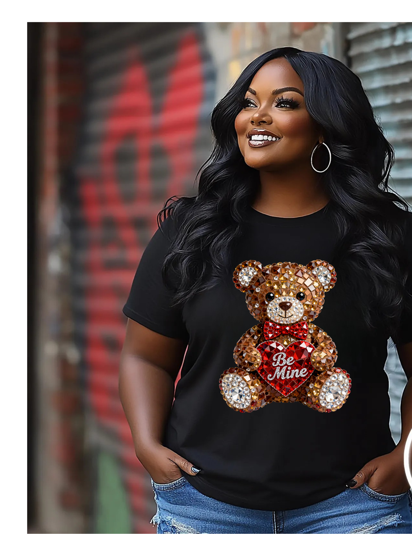 Valentine’s Day Rhinestone Illusion  Tshirts