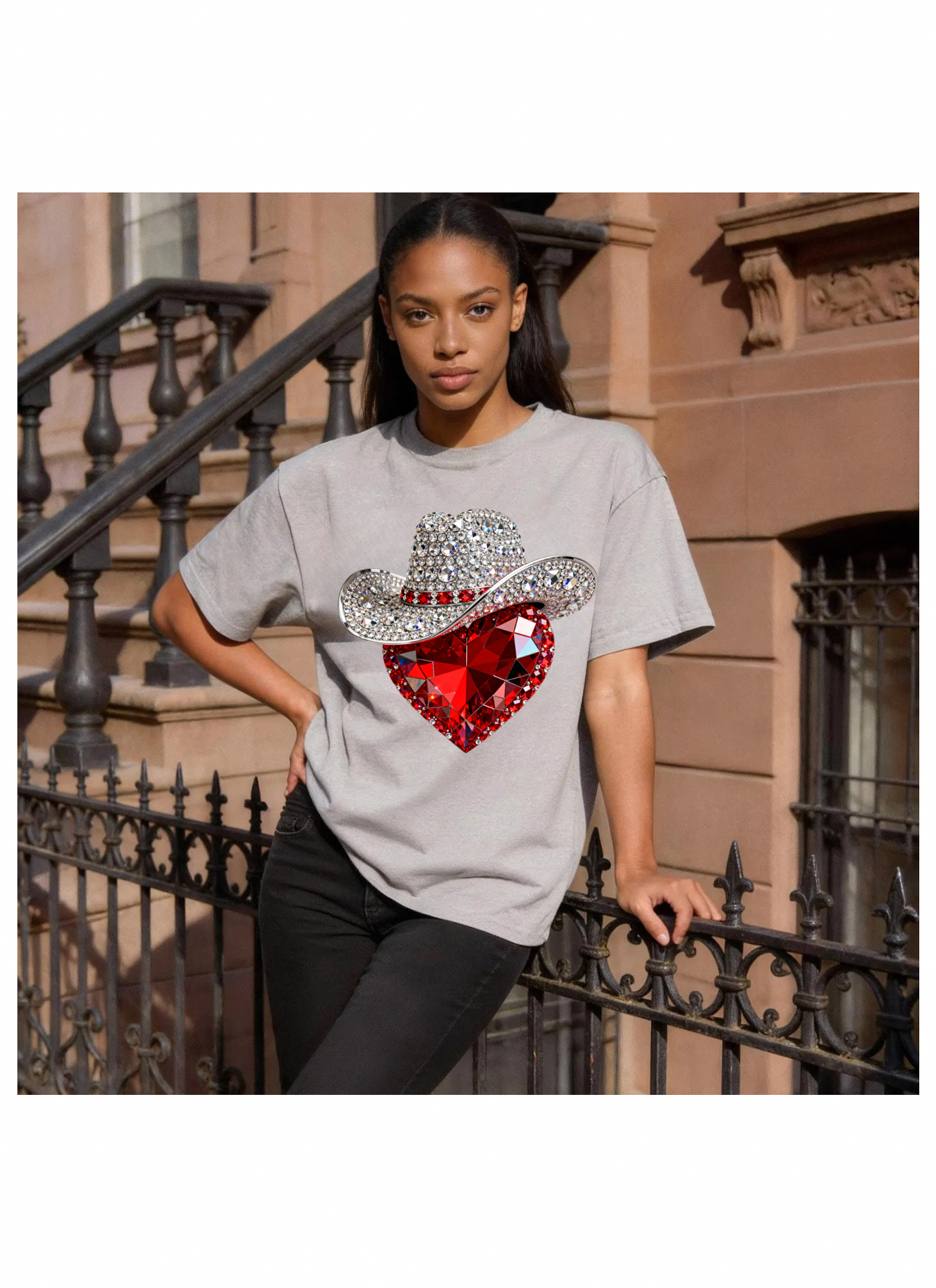 Valentine’s Day Rhinestone Illusion Tshirts