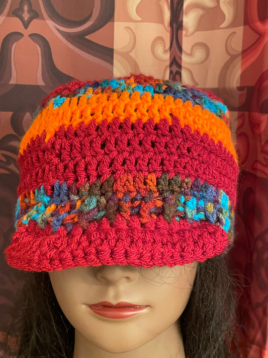 Mix Berry Tropical Storm Crochet Visor