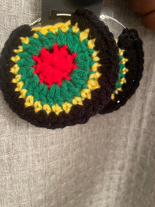 JUNETEENTH Crochet Hoops