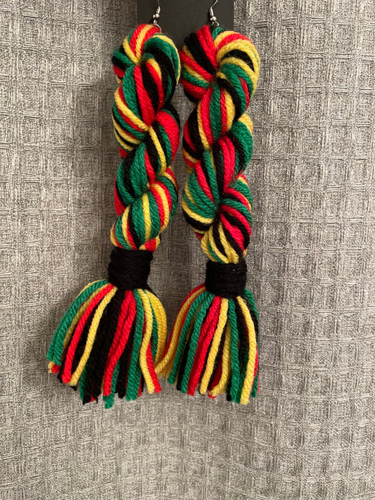 Juneteenth Twisted Yarn Earrings