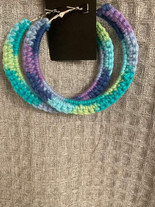 Blueberry Mix Crochet Hoops