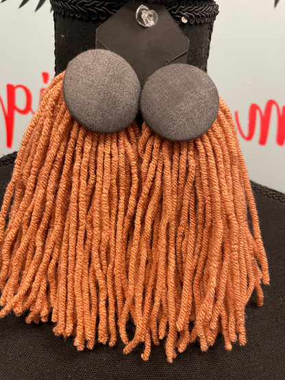 Button Yarn Earrings- Click for more styles