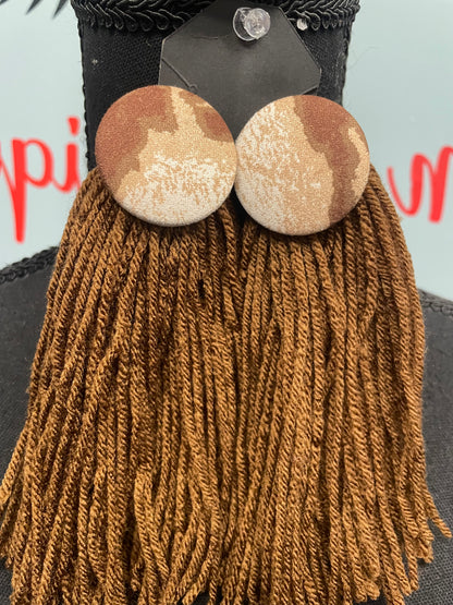 Button Yarn Earrings- Click for more styles
