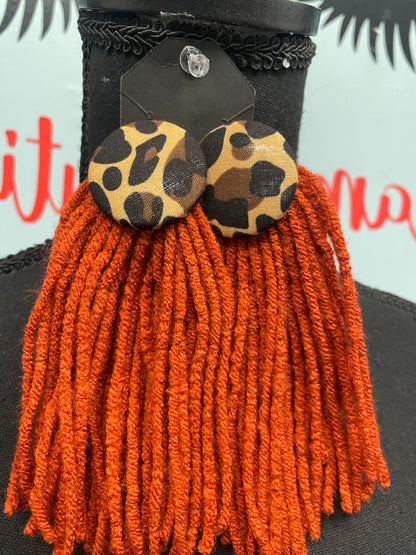 Button Yarn Earrings- Click for more styles